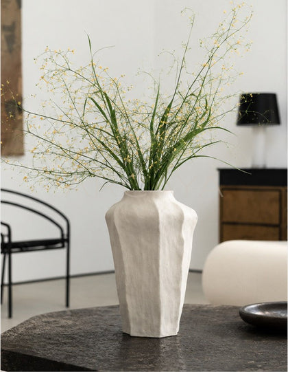 Handmade Sand Multi Faceted Ceramic Vase - scene