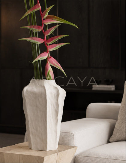 Handmade Sand Multi Faceted Ceramic Vase - scene