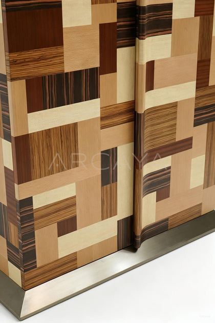 Marquetry Tall Cabinet - detail