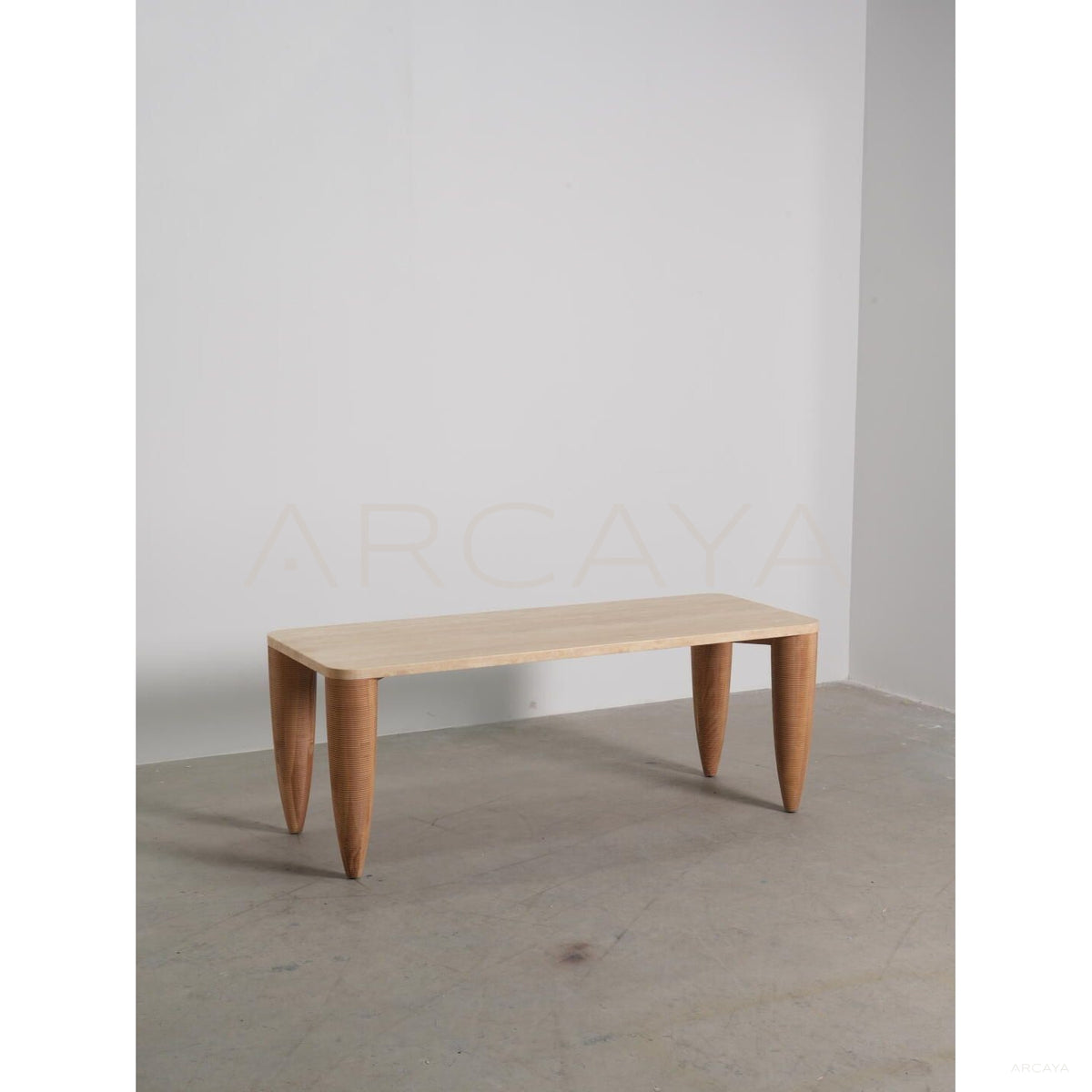 Travertine Elephant Leg Table in detail