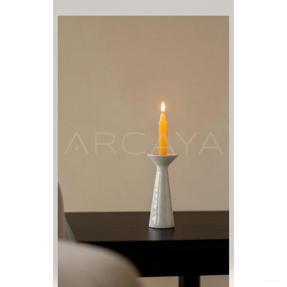 Sunxun Collab White Ceramic Candle Holder - scene