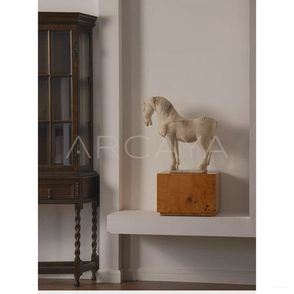 Faux Jade Horse Sculpture - scene