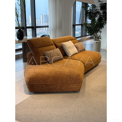 Armless Irregular Curved Sofa - scene
