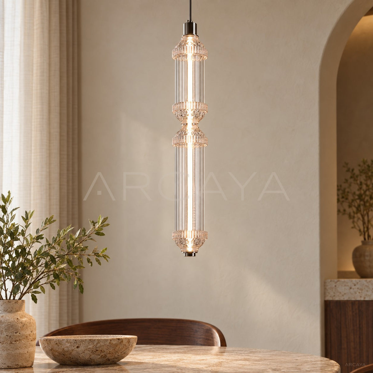 Clear Bamboo Joint Pendant Light 96336 - main