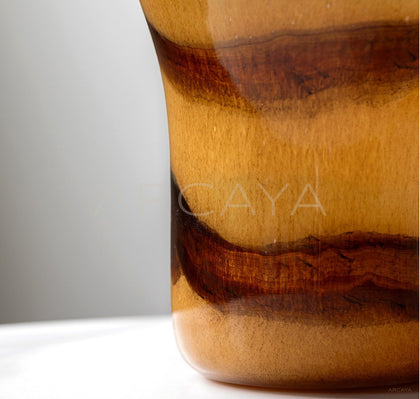 Vintage Brown Pattern Handmade Glass Vase - scene