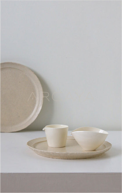 Handmade Stoneware Tea Set - scene