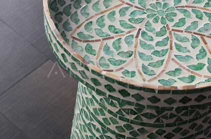 Nanyang Shell Inlay Mobile Side Table - scene