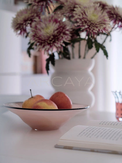 Handmade Glass Fruit Bowl Coffee Table - scene