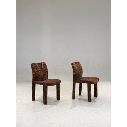Geometric Pattern Dining Chair - scene