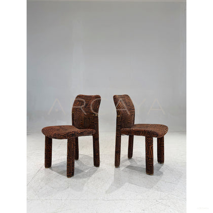 Geometric Pattern Dining Chair - scene