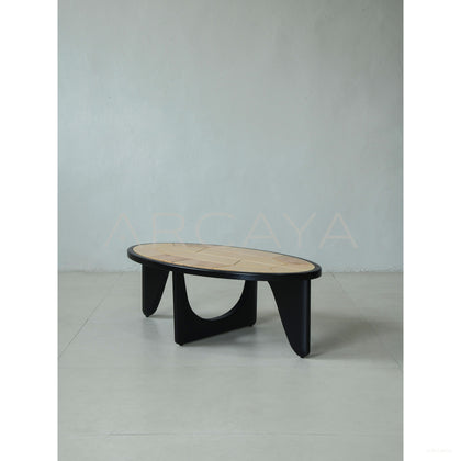 Poplar Burl Veneer Coffee Table - scene