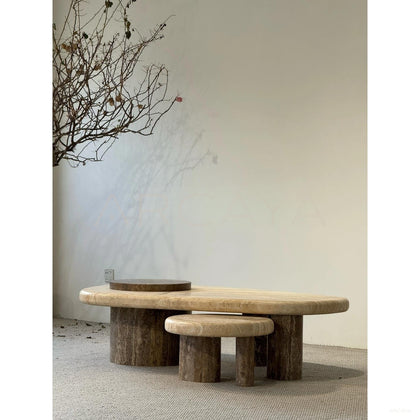Travertine Coffee Table Zaiye - scene