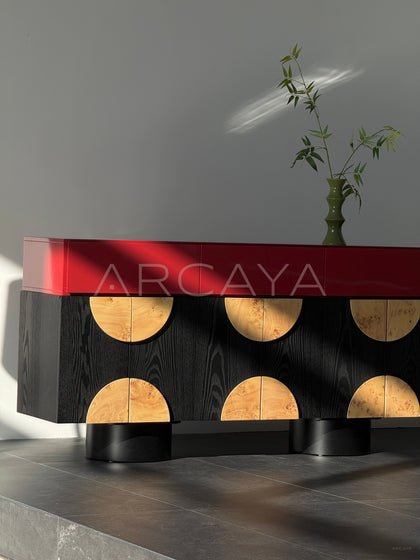 Red Vintage Sideboard - scene