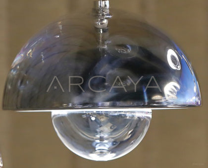 Silver Mushroom Globe Pendant Light 80604 - detail