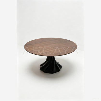 Lotus Leg Round Dining Table - scene