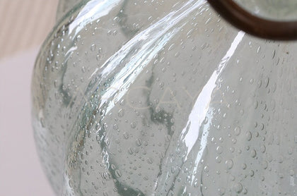 Clear Glass Large Floor Vase Vintage - scene