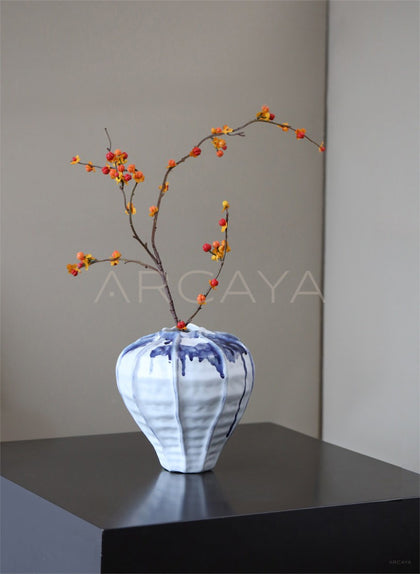 Chinese Jingdezhen Large White Jar Vase - scene