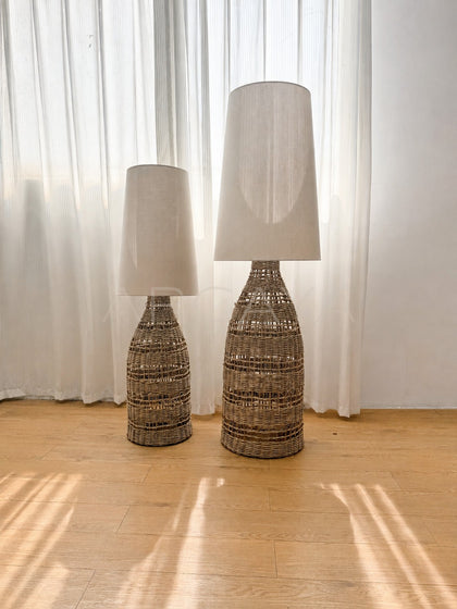 Natural Rattan Floor Lamp - scene