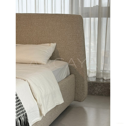 Minimalist Cotton Linen Bed - scene