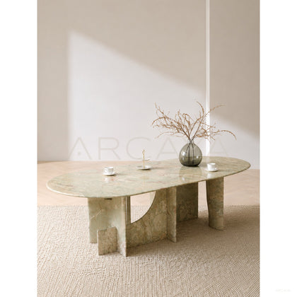Monet Garden Stone Dining Table - scene
