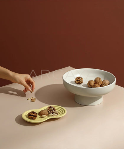 Ceramic Fruit Offering Plate - scene