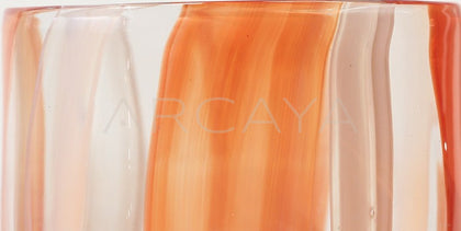 Minimalist Striped Clear Glass Vase - scene