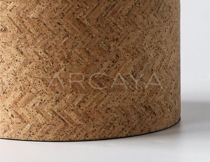 Natural Cork Woven Storage Bucket With Handles - scene