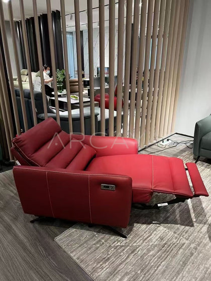 Red Recliner Sofa German Motor - detail