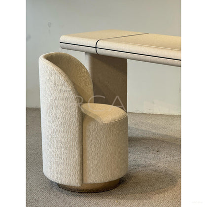 Minimalist Wraparound Desk Vanity - scene