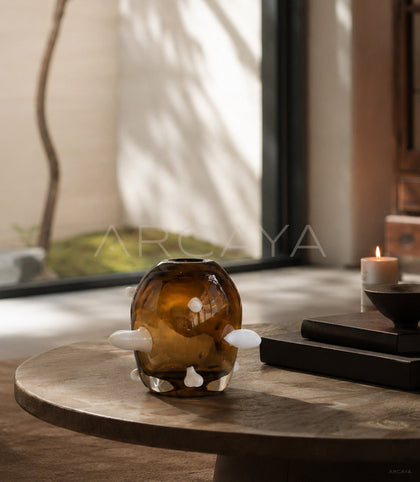 Sculptural Glass Art Vase - scene