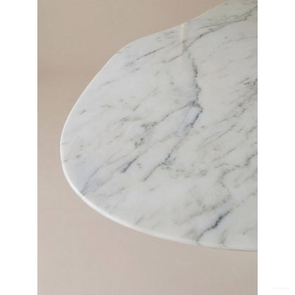 Flowing Gold Leg White Marble Table - scene