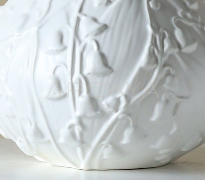 Relief Lily Of The Valley Ceramic Vase - scene