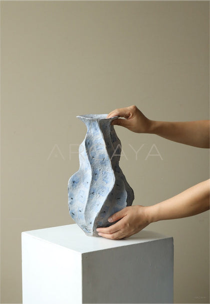 Wabi Sabi New Chinese Stoneware Jar Vase - scene