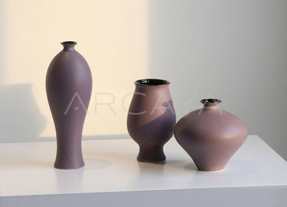 New Chinese Purple Ceramic Vase - scene