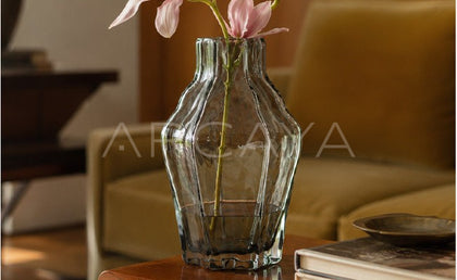 Ice Ridge Texture Glass Vase - scene