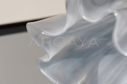 Mid Century Glass Vase Wide Mouth - scene