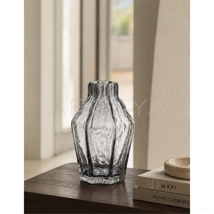 Ice Ridge Texture Glass Vase - scene