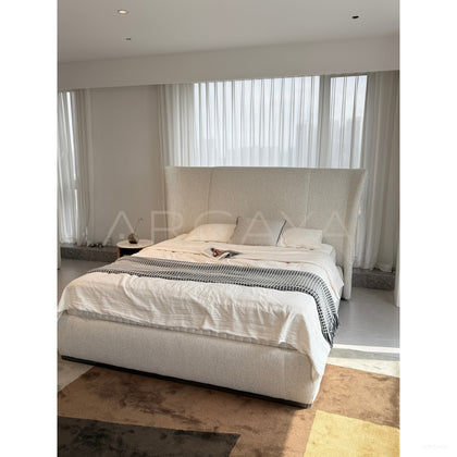 Old Money High Headboard Bed - scene