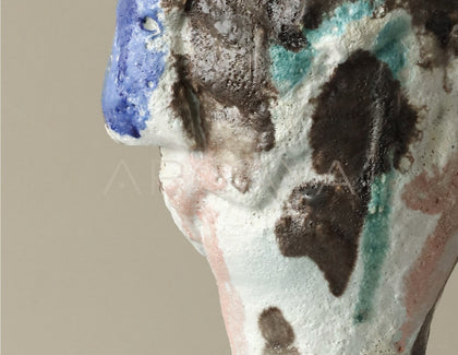 Wabi Sabi Abstract Textured Ceramic Vase - scene