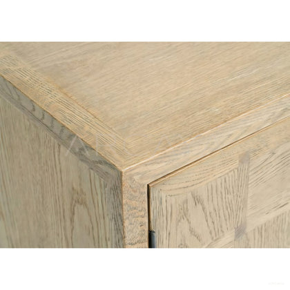 Oak Checkerboard Marquetry Highboy — Storage - scene