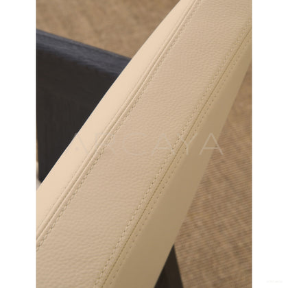 Old Money Oak Leather Dining Chair - scene