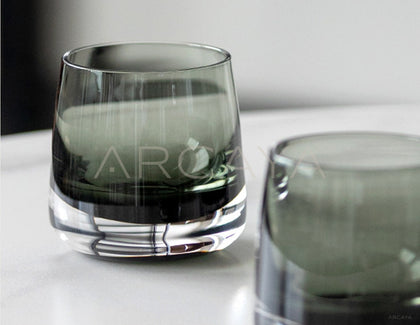 Smoked Glass Decanter Whisky Set - scene