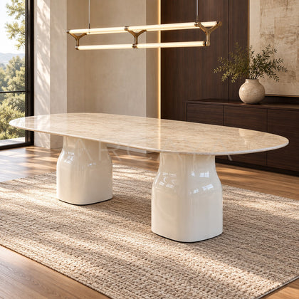 Marble Dining Table Villa - scene