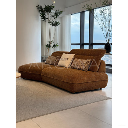 Armless Irregular Curved Sofa - scene