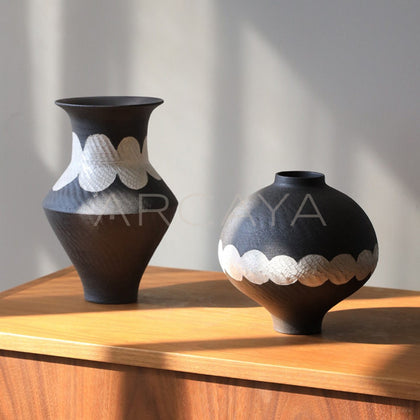 Dadan Silver Glaze Jingdezhen Designer Vase - main