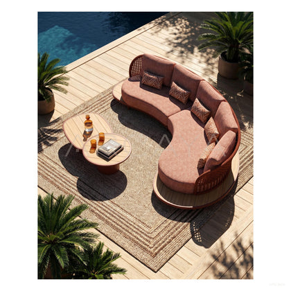 Outdoor Curved Sofa - scene