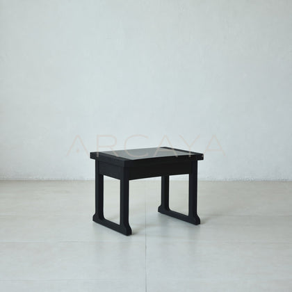 Old Money Oak Matte Black Brushed Nightstand - main