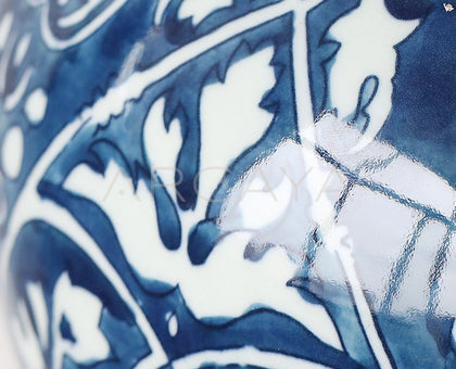 Blue White Porcelain Jar Vase Dining - scene