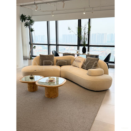 Rounded Curved Sofa - scene