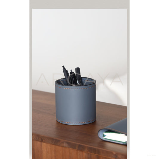Leather Pen Holder Desk Organizer - scene